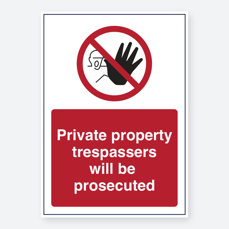 Private Property - Trespassers Will Be Prosecuted