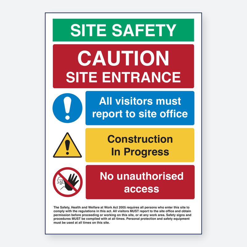 Site Safety - Caution Site Entrance