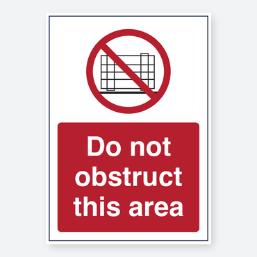Do Not Obstruct Area