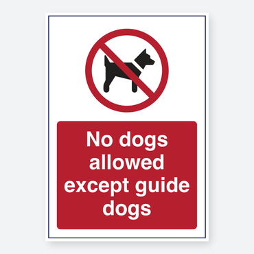 No Dogs (guide Dogs)