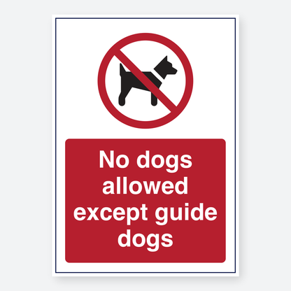 No Dogs (guide Dogs)