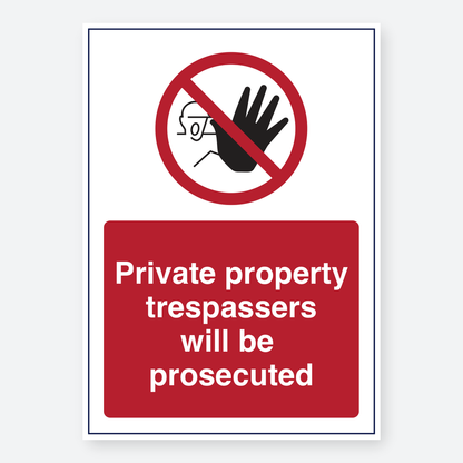 Private Property - Trespassers Will Be Prosecuted