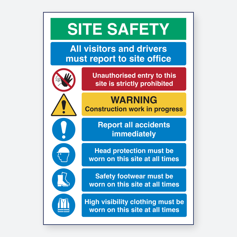 Site Safety - Visitors And Drivers Report To Site Office