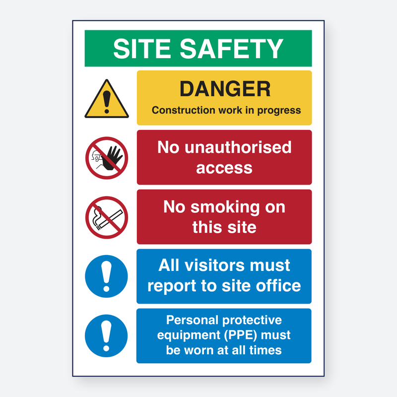 Site Safety - Danger Construction Work In Progress