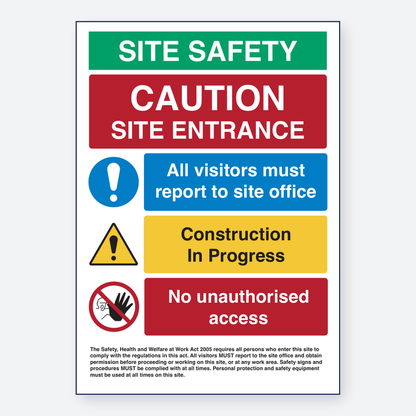 Site Safety - Caution Site Entrance