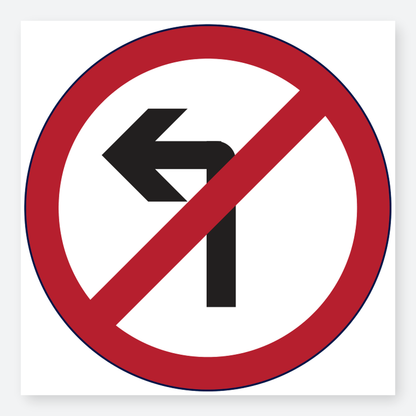 Icon - No Left Turn